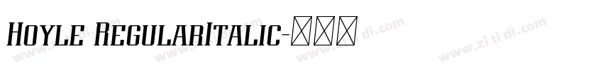 Hoyle RegularItalic字体转换